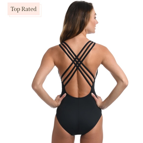 ❌SOLD Island goddess multi strap cross back one piece - Picture 2 of 10